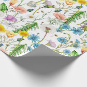 Sommerliche Wildblumen mit Libellen Geschenkpapier (Ecke)