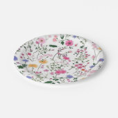 Sommerliche Wildblumen Pappteller (Schrägansicht)