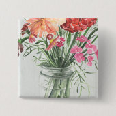 Sommerliche Wildblumen - Pinks und Reds Button (Vorderseite)