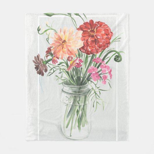 Sommerliche Wildblumen - Pinks und Reds Fleecedecke (Vorderseite)