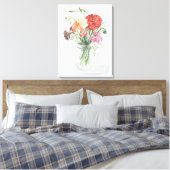 Sommerliche Wildblumen - Pinks und Reds Leinwanddruck (Insitu (Schlafzimmer))