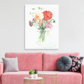 Sommerliche Wildblumen - Pinks und Reds Leinwanddruck (Insitu (Wohnzimmer))