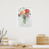 Sommerliche Wildblumen - Pinks und Reds Poster (Küche)