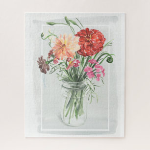 Sommerliche Wildblumen - Pinks und Reds Puzzle