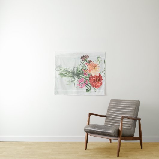 Sommerliche Wildblumen - Pinks und Reds Wandteppich (Beispiel (Horizontal))