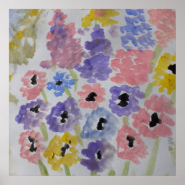 Sommerliche Wildblumen Poster