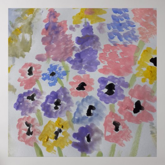 Sommerliche Wildblumen Poster (Vorne)