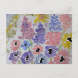 Sommerliche Wildblumen Postkarte