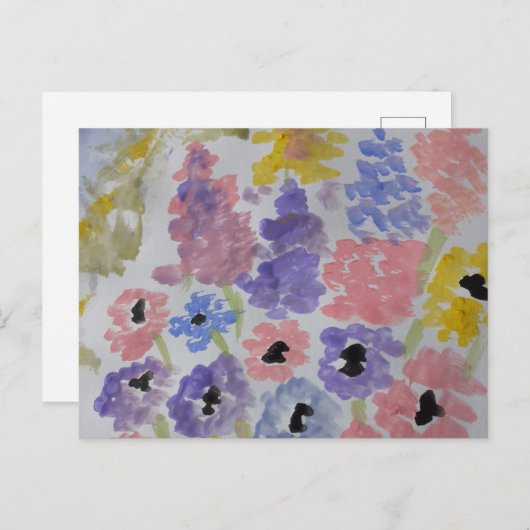 Sommerliche Wildblumen Postkarte (Vorne/Hinten)