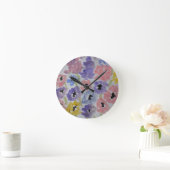Sommerliche Wildblumen Runde Wanduhr (Zuhause)