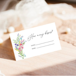 Sommerliche Wildblumen schätzen, wie viele Kisses  Begleitkarte