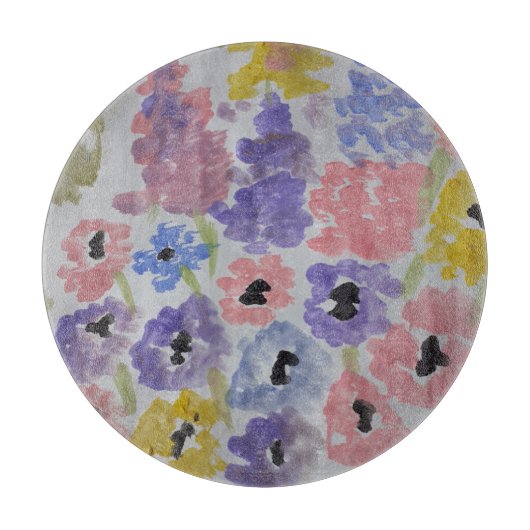 Sommerliche Wildblumen Schneidebrett (Vorderseite)