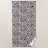 Sommerliche Wildblumen Strandtuch (Vorderseite)