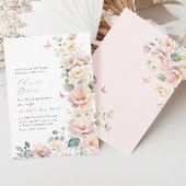 Sommerliche Wildblumen Wreath Bridal Dusche Einlad Einladung