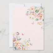 Sommerliche Wildblumen Wreath Bridal Dusche Einlad Einladung (Rückseite)