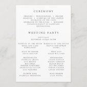 Sommerliche Wildblumenfeld-Hochzeit Programm (Rückseite)