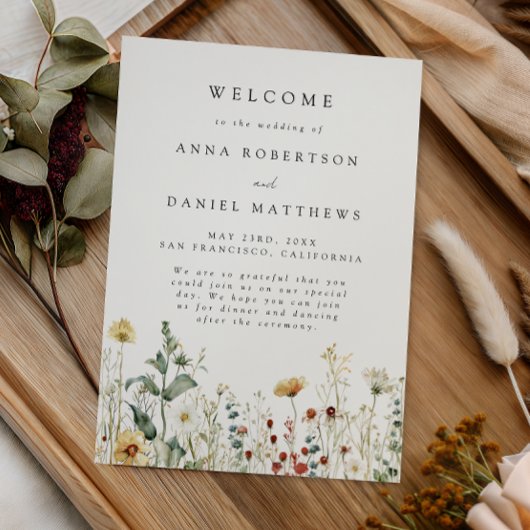 Sommerliche Wildblumenfeld-Hochzeit Programm