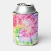 Sommerliche Wirbel: Pastellfarbene Krawatte-Muster Dosenkühler (Kanne Rückseite)