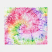 Sommerliche Wirbel: Pastellfarbene Krawatte-Muster Fleecedecke (Vorderseite (Horizontal))