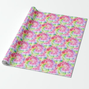Sommerliche Wirbel: Pastellfarbene Krawatte-Muster Geschenkpapier