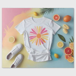 Sommerliche Zitrus-Blüten Geschenkpapier