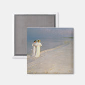 Sommerlicher Abend am Südstrand von Skagen Magnet (Vorderseite/Rückseite)