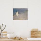 Sommerlicher Abend am Südstrand von Skagen Poster (Küche)