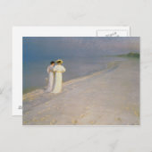 Sommerlicher Abend am Südstrand von Skagen Postkarte (Vorne/Hinten)