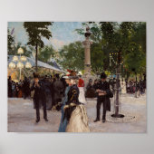 Sommerlicher Abend in Tivoli | Paul Fischer Poster (Vorne)