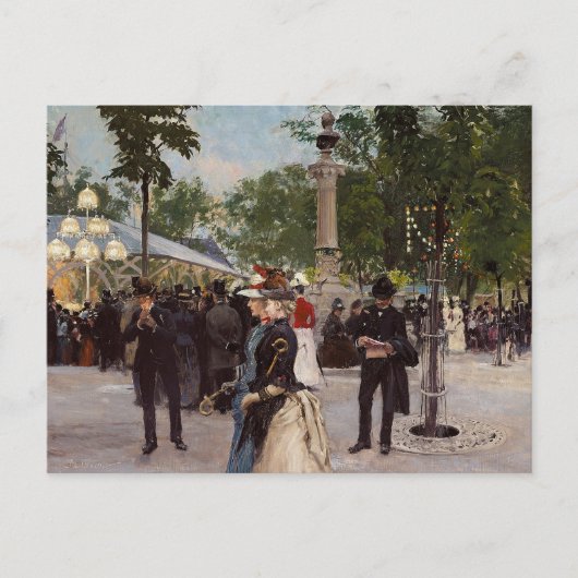 Sommerlicher Abend in Tivoli | Paul Fischer Postkarte (Vorderseite)