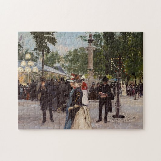 Sommerlicher Abend in Tivoli | Paul Fischer Puzzle (Horizontal)