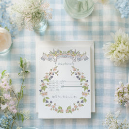 Sommerlicher Blumengarten-Baby-Shower Begleitkarte