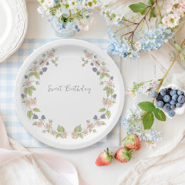 Sommerlicher Blumengarten Geburtstag Pappteller