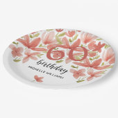 Sommerlicher Garten Wasserfarbe Pappteller (Schrägansicht)