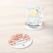 Sommerlicher Garten Wasserfarbe Runder Pappuntersetzer (Vor Ort)