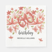 Sommerlicher Garten Wasserfarbe Serviette (Vorderseite)