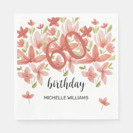 Sommerlicher Garten Wasserfarbe Serviette