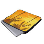 Sommerlicher Hintergrund tropischer Palmen Laptopschutzhülle (Vorne Knopf)