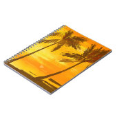 Sommerlicher Hintergrund tropischer Palmen Notizblock (Linke Seite)