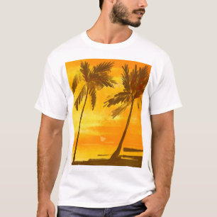 Sommerlicher Hintergrund tropischer Palmen T-Shirt