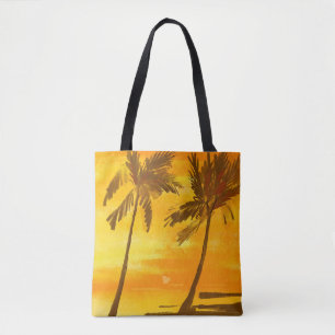 Sommerlicher Hintergrund tropischer Palmen Tasche