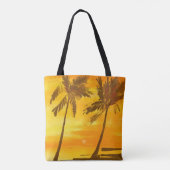 Sommerlicher Hintergrund tropischer Palmen Tasche (Rückseite)