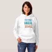 Sommerlicher ironischer Strandschiff Hoodie (Vorne ganz)