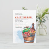 Sommerlicher Kraubfisch Meeresfrüchte Party Einladung (Stehend Vorderseite)