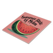 Sommerlicher Melonen-Retro-Frucht-Art Fliese (Seite)