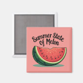 Sommerlicher Melonen-Retro-Frucht-Art Magnet (Vorderseite/Rückseite)