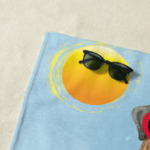 Sommerlicher Mops Strandtuch (Beispiel)