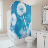 Sommerlicher natürlicher blumengeschmack. Weiße Lü Duschvorhang (Beispiel)