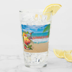 Sommerlicher Personalisierter Strand Glas