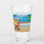 Sommerlicher Personalisierter Strand Glas (Vorderseite)
